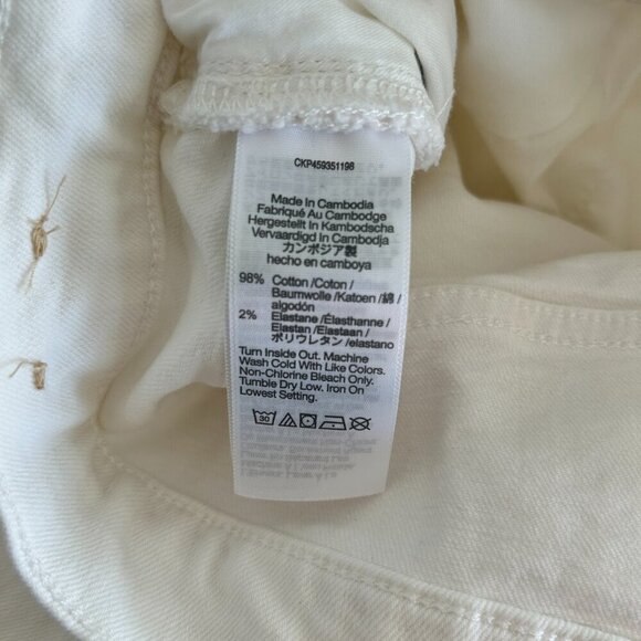 Madewell Jeans 33P White Perfect Vintage High Rise Ankle Denim Stretch - Picture 10 of 10